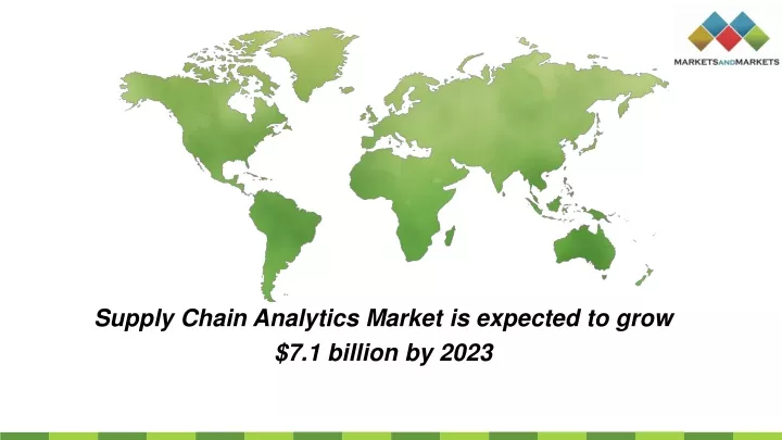 supply chain analytics market is expected to grow