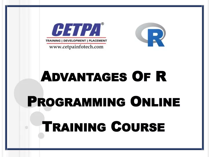 advantages of r programming online training course