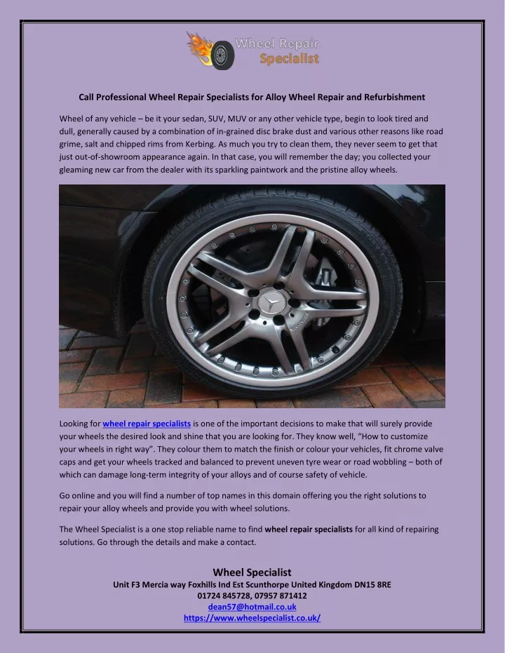 call professional wheel repair specialists
