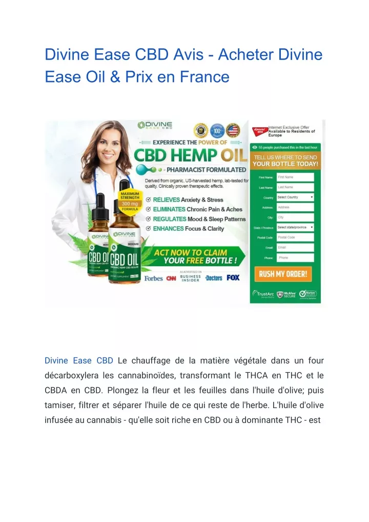 divine ease cbd avis acheter divine ease oil prix