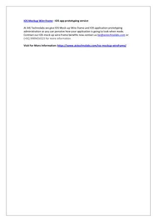 ios mockup wire frame ios app prototyping service