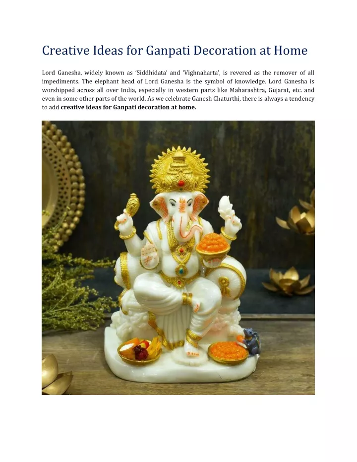 creative ideas for ganpati decoration at home