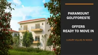Ready to move in luxury villas in noida