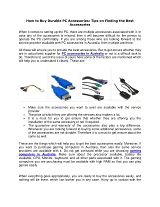 how to buy durable pc accessories tips on finding
