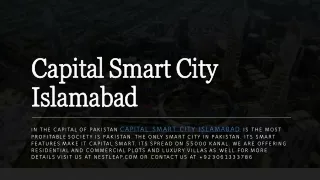 Capital Smart City - Smart City Islamabad