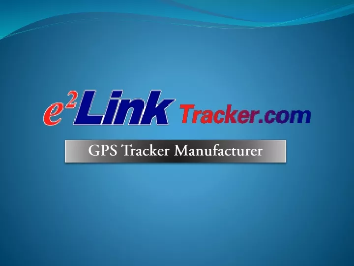 gps tracker manufacturer