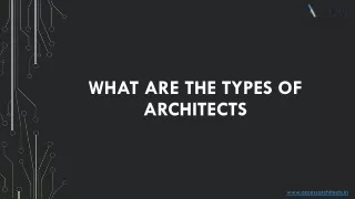 what are the types of architects