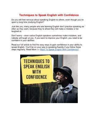 techniques to speak english with confidence