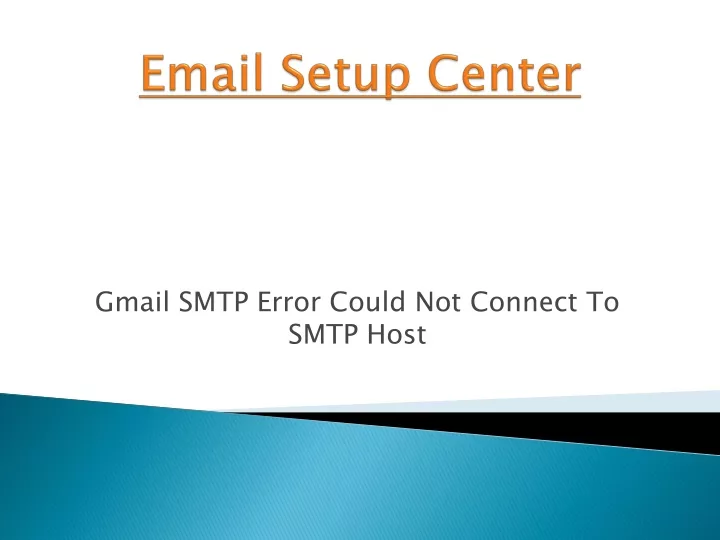 email setup center