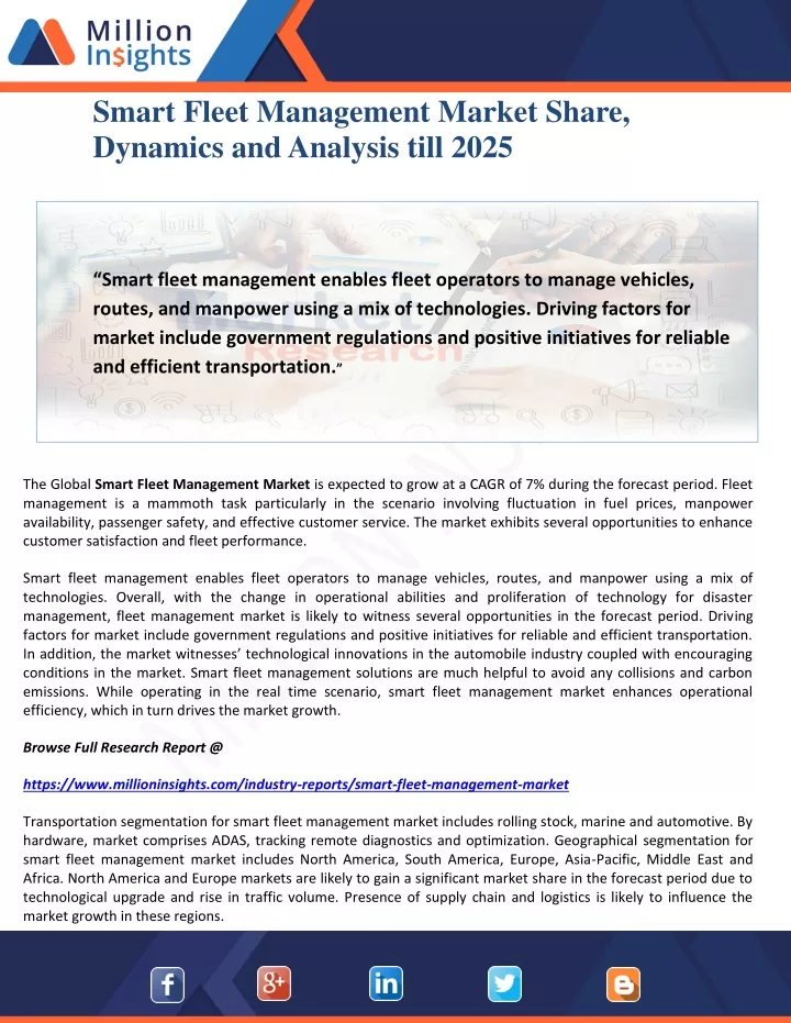 smart fleet management market share dynamics