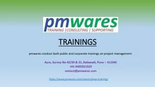 PMP® Certification Training Course - Pune | Mumbai