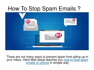 how to stop spam emails