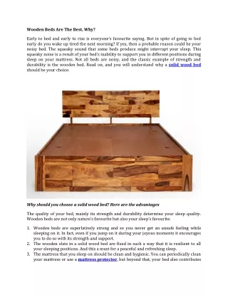 wooden beds are the best why