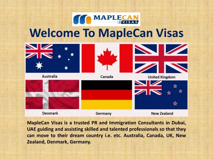 welcome to maplecan visas