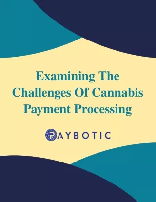 Examining The Challenges Of Cannabis Payment Processing