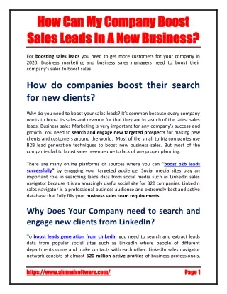 how can my company boost how can my company boost