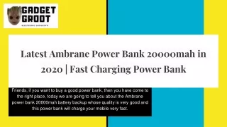 Latest Ambrane Power Bank 20000mah in 2020 | Fast Charging Power Bank