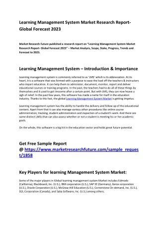 learning management system market research report