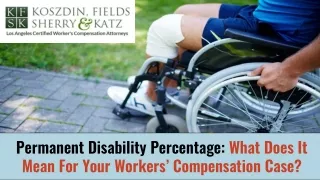 permanent disability percentage what does it mean