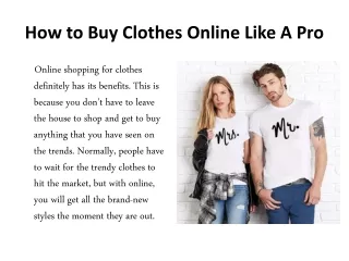 How to Buy Clothes Online Like a Pro