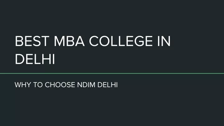 best mba college in delhi