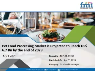 Pet Food Processing Market to Witness Contraction, as Uncertainty Looms Following Global Coronavirus Outbreak