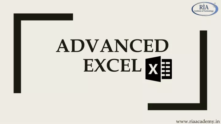 advanced excel