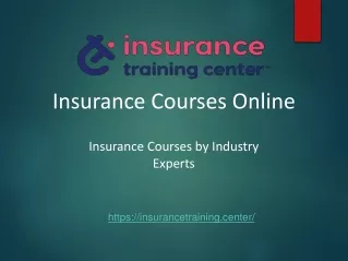 Insurance Courses Online