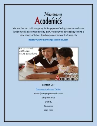 we are the top tuition agency in singapore