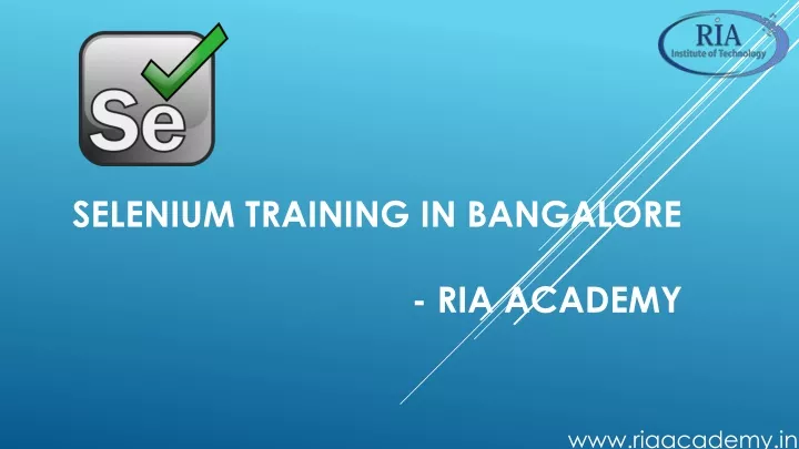 selenium training in bangalore