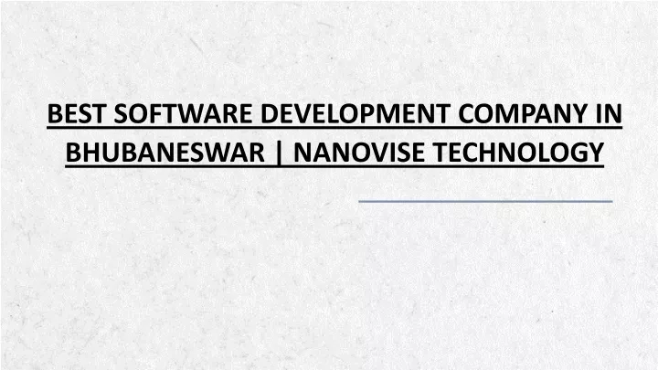 best software development company in bhubaneswar nanovise technology