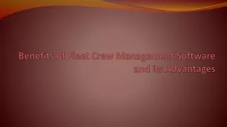 Benefits of Fleet Crew Management Software and its Advantages