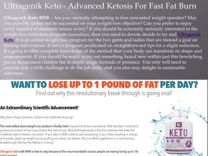 ultragenik keto advanced ketosis for fast fat burn