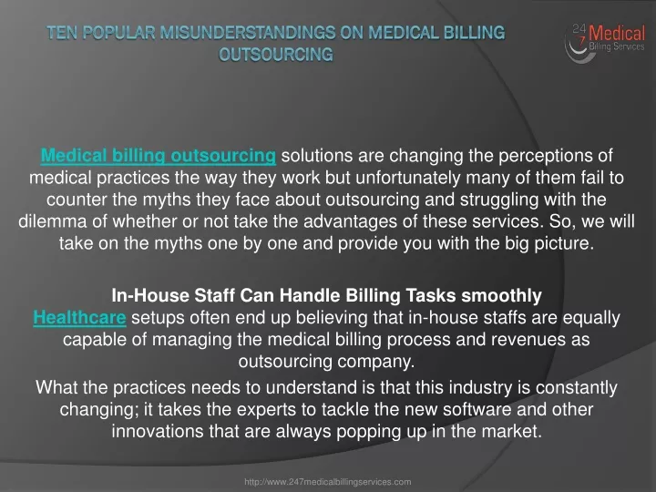 ten popular misunderstandings on medical billing outsourcing