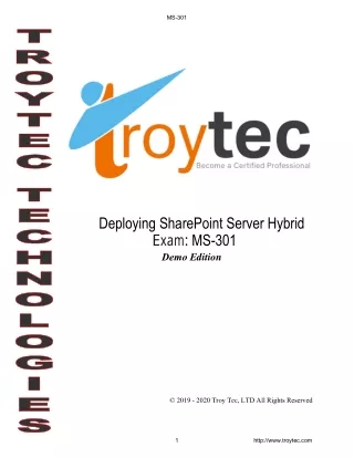 Deploying SharePoint Server Hybrid Exam MS-301