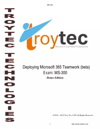 Deploying Microsoft 365 Teamwork EXAM MS-300