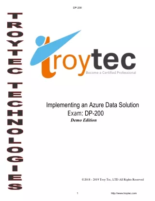 Implementing an Azure Data Solution exam Dp 200 preparation