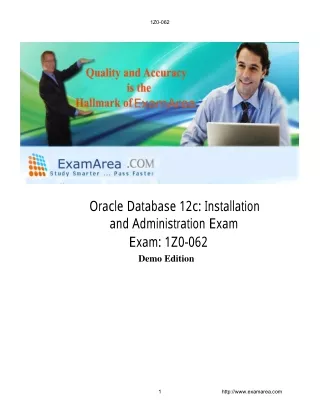 1Z1-062 - Oracle Database 12c: Installation and Administration Exam preparation