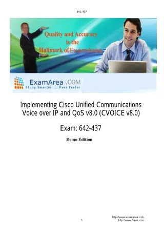 Implementing Cisco Unified Communications Voice over IP and QoS 642-437 Exam Questions