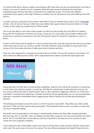 12 Steps to Finding the Perfect n95 respirator mask