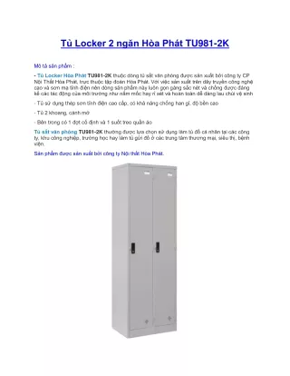tu locker sat hoa phat TU981-2K