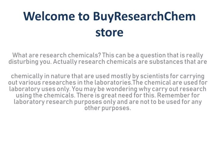 welcome to buyresearchchem store