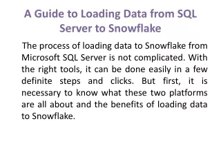 a guide to loading data from sql server to snowflake