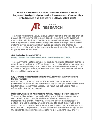 indian automotive active passive safety market