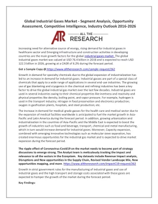 global industrial gases market segment analysis