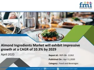 A New FMI Report Forecasts the Impact of COVID-19 Pandemicon Almond Ingredients Market Growth Post 2020