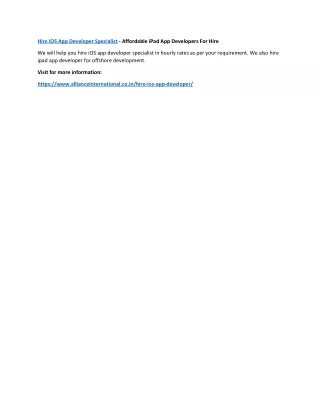 hire ios app developer specialist affordable ipad