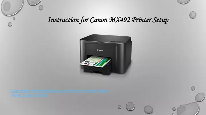 instruction for canon mx492 printer setup