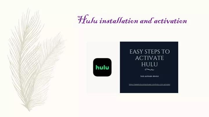 hulu installation and activation
