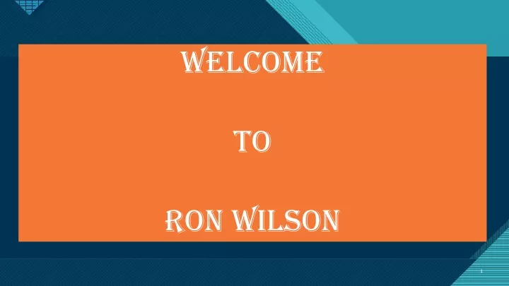 welcome to ron wilson